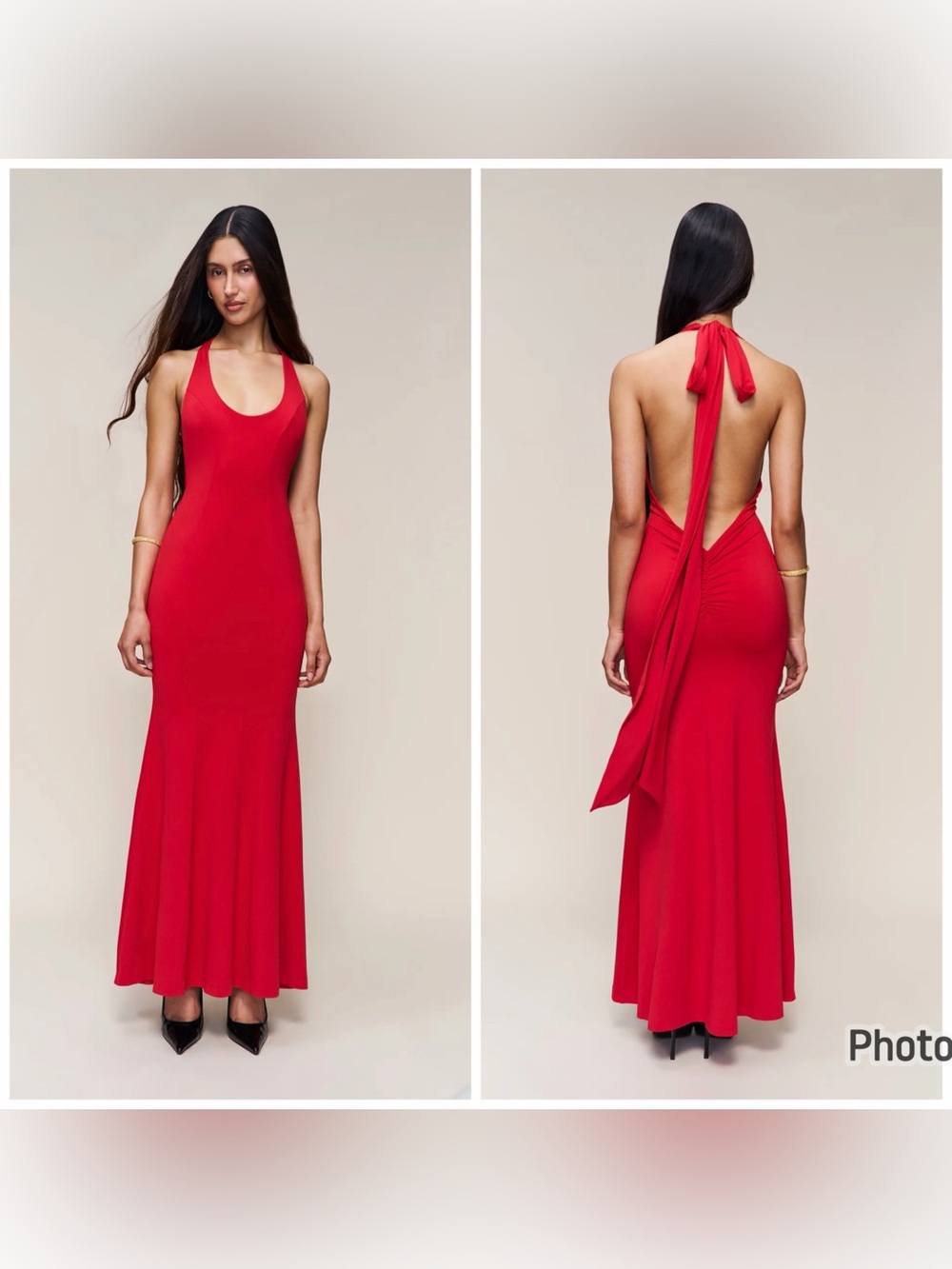 GUIZIO Siena Maxi Dress Red XS